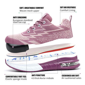 <span class=keywords><strong>Scarpe</strong></span> Antinfortunistiche <span class=keywords><strong>da</strong></span> Donna Moderne Rosa Basse <span class=keywords><strong>Estive</strong></span> Autunnali <span class=keywords><strong>da</strong></span> <span class=keywords><strong>Lavoro</strong></span> Industriale Impermeabili con Puntale in Acciaio Gommate <span class=keywords><strong>da</strong></span> Cantiere - Product Image 5