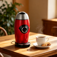Nouvelle machine à café électrique portable en acier inoxydable de 50g 200w avec moulin à grains de café visible, machine à 2 lames QL-005 pour usage domestique
