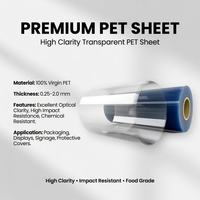 Film plastique PET rigide transparent brillant de qualité alimentaire, résistant à l'humidité, en rouleau, pour l'emballage des aliments et des articles de première nécessité