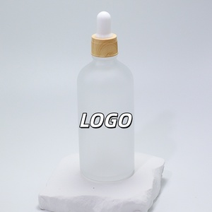 5ml 10ml 15ml 20ml 30ml 50ml 100ml Frosted Clear Essential Oil Glass <b>Dropper</b> <b>Bottle</b> With Plastic Bamboo <b>Dropper</b> Cap - Product Image 1