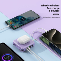 Produit tendance 2025, batterie Li-polymère, charge rapide, 5 en 1, chargeur de montre TWS, banque d'alimentation magnétique portable AC 10000mAh