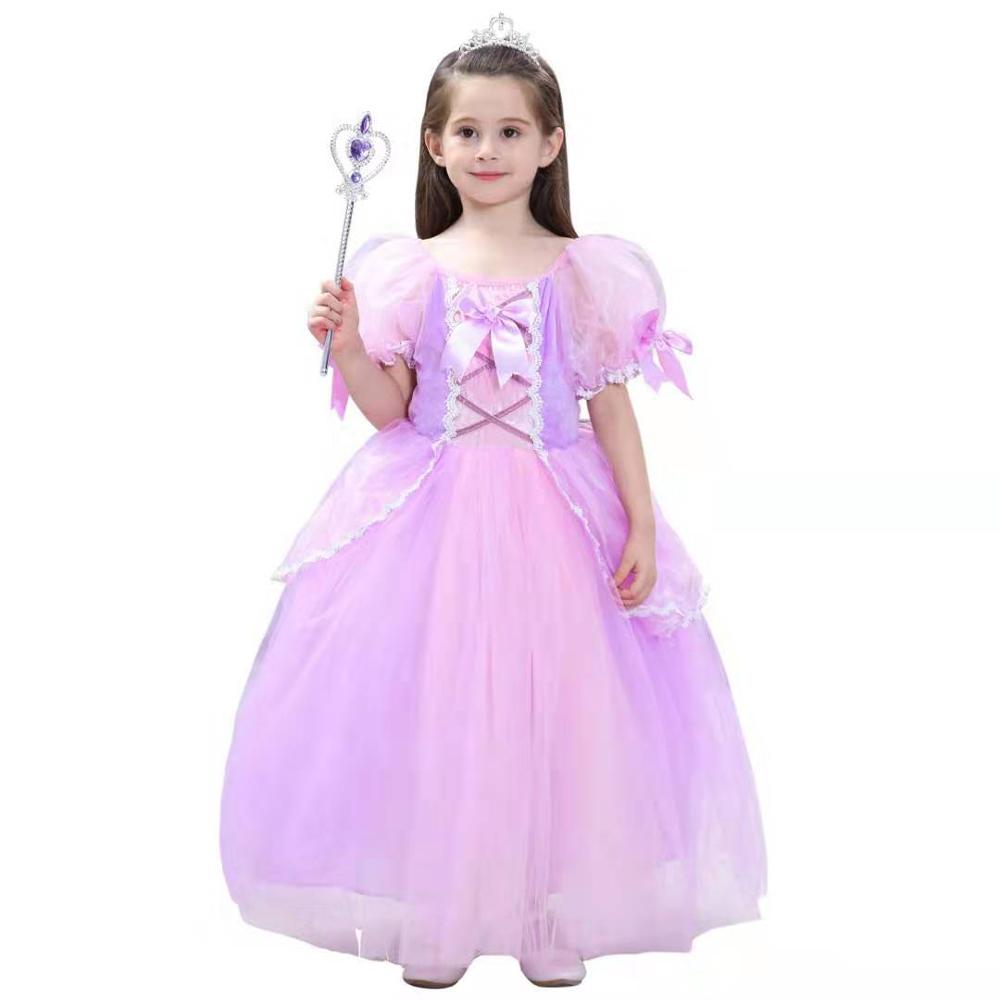 Baju Bayi Rapunzel Sofia, Kostum Putri Halloween, Baju Cosplay Pesta Balita, Baju Permainan Peran