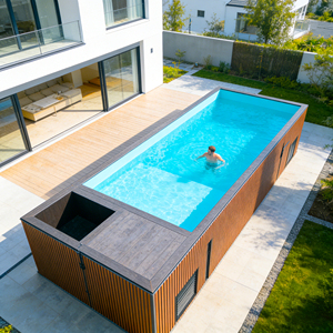 สระว่ายน้ำไฟเบอร์กลาสแบบตั้งพื้นสำหรับการว่ายน้ำกลางแจ้งและการแช่น้ำเย็น - Product Image 6