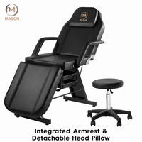 Table de massage professionnelle pliable en cuir PU, multifonctionnelle, pour salon de beauté, spa, tatouage, salle de bain, portable