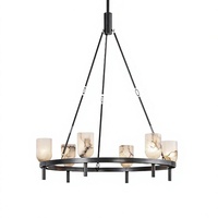 Lustre moderne de luxe en cuivre massif et albâtre espagnol, directement de l'usine, avec éclairage LED et garantie de 3 ans, idéal pour salon et salle de thé.