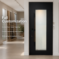 Porte d'entrée en aluminium de sécurité, ignifuge, isolante thermiquement, insonorisée, antivol, sur mesure, moderne, pour villa, porte d'entrée pour maison