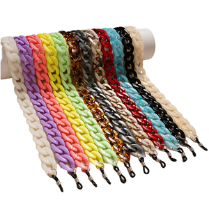 Chaîne de lunettes en résine colorée à prix d'usine / Collier pour lunettes de soleil, chaîne en acrylique pour lunettes, pièces de lunettes - Product Image 1