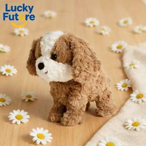 革新的なAI搭載のインタラクティブなストレス解消子犬のおもちゃ、刺繍デザイン、音声と動きの反応、子供向けのぬいぐるみコンパニオン - Product Image 1