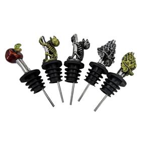 Accesorios Creativos para Bar, Vertedores de Botellas con Forma de Animales Personalizados, Vertedor de Vino de Metal, Boca de Vino de Aleación de Zinc, Vertedor de Vino con Forma de Uva, <span class=keywords><strong>Manzana</strong></span> y Calavera - Product Image 5