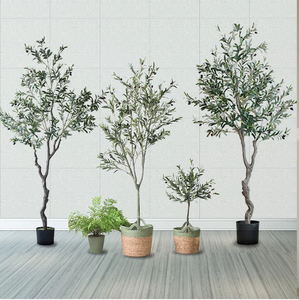 Arbre d'olivier artificiel moderne <span class=keywords><strong>en</strong></span> plastique, résistant aux UV, pour décoration intérieure, disponible <span class=keywords><strong>en</strong></span> 90 cm, 120 cm, 150 cm, 180 cm - Product Image 2