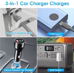 Starlink Mini <span class=keywords><strong>3</strong></span>-In-1 Autolader Kabel Boost 20V 5a 100W Real-Time Spanningsdisplay Gloednieuw Waterdicht 100% Oem Compatibel - Product Image 5