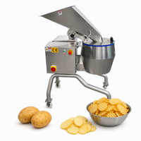 Industriële groentesnijmachine, commerciële snijmachine, multifunctionele aardappel- en wortelsnijder, roestvrij staal 304
