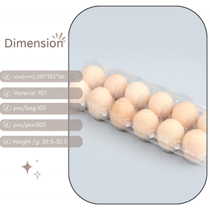 Groothandel Kippenei Houder 6 8 12 15 16 30 Gaten Clamshell Kip Ei Lade Wegwerp <span class=keywords><strong>Plastic</strong></span> Transparante Eierplaat - Product Image 3
