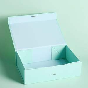 Caja de Papel Plegable Personalizada al por Mayor para Ropa con Cierre de Cinta y Esponja Magnética para Almacenamiento de Calcetines, con Logotipo y Laminación Mate - Product Image 3