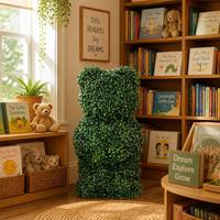 Plante décorative artificielle en forme d'ours en feuilles de Milan, en PE écologique, pour la maison, les mariages, les jardins, Noël et Navidad