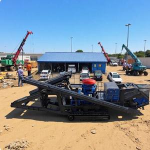 Station de concassage à mâchoires mobile sur chenilles, déchets de construction, pierre, exploitation minière, concasseur mobile sur pneus - Product Image 2