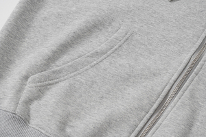 Felpa con Cappuccio da <span class=keywords><strong>Uomo</strong></span> Minimalista Ricamata a Cuore con Zip - Casual con Maniche Raglan per Stile Streetwear Quotidiano Confortevole - Product Image 4