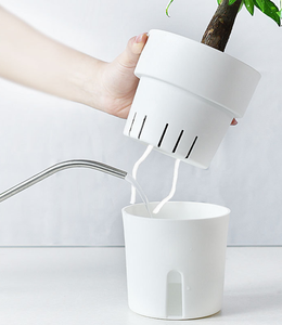 P459 Deepbang Vente <span class=keywords><strong>en</strong></span> gros de pots et jardinières <span class=keywords><strong>en</strong></span> plastique écologiques, durables, légers, petits, ronds, auto-arrosants, pour utilisation au sol - Product Image 6