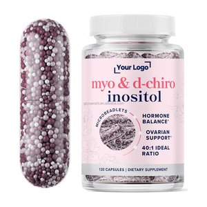 120 Non ogm Ct 40:1 rapporto mio-inositolo Caspules D-Chiro integratore inositolo per l'equilibrio ormonale delle donne - Product Image 1