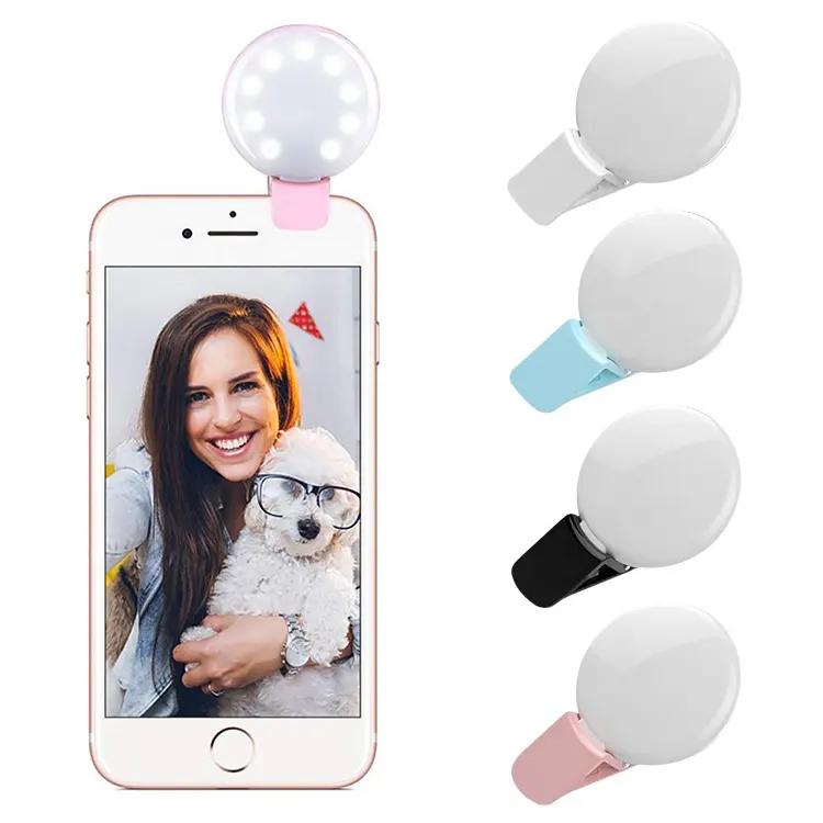 Portable Mini Lamp For Camera Photography Makeup Cell Phone Selfie LED Ring Fill Light