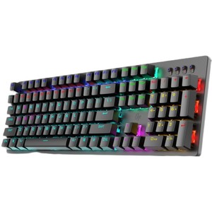 คีย์บอร์ดเกมมิ่งแบบมีสาย GK100F 104 ปุ่ม RGB Backlit ขนาดเต็ม ป้องกันการกดผิดพลาด ตั้งโปรแกรมได้ - Product Image 1