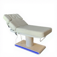 Lit de beauté électrique moderne de luxe durable pour salon de beauté, 3 moteurs CE, cuir synthétique PVC, certifié CE ISO, réglable