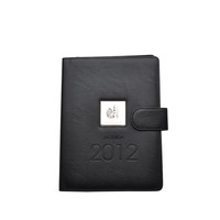 Carpeta de cuero pu con logotipo personalizado, carpeta de oficina, notebook, tamaño A5, nueva