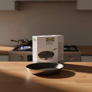 Sartén Ikea Shwoiess de 28 cm, de Acero Inoxidable, Antiadherente, Apta para Inducción, con Interior Metálico para Freír - Product Image 2