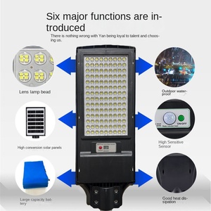 Farola Solar LED de Alta Calidad de 200W con Inducción Inteligente, Múltiples Modos de Iluminación, IP68 para Jardín, Exteriores y Carreteras, Alimentación CA - Product Image 2