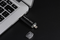 Flash Drive USB 3.0 Logo kustom, stik memori OTG Tipe C 128GB kapasitas dengan pilihan dari 2GB 128GB