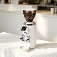 Moulin à café automatique professionnel avec mode de pesage de précision 0,1g et mode de minuterie, meule plate de 64mm pour expresso, idéal pour cafés et hôtels - Vente en gros