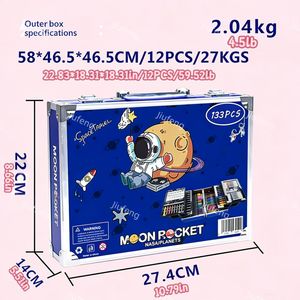 Ensemble <span class=keywords><strong>de</strong></span> 133 outils <span class=keywords><strong>de</strong></span> <span class=keywords><strong>dessin</strong></span> pour enfants, coffret cadeau spécial, boîte en aluminium, ensemble complet <span class=keywords><strong>de</strong></span> fournitures artistiques, stylo aquarelle, <span class=keywords><strong>crayon</strong></span>, <span class=keywords><strong>crayon</strong></span> <span class=keywords><strong>de</strong></span> couleur - Product Image 4