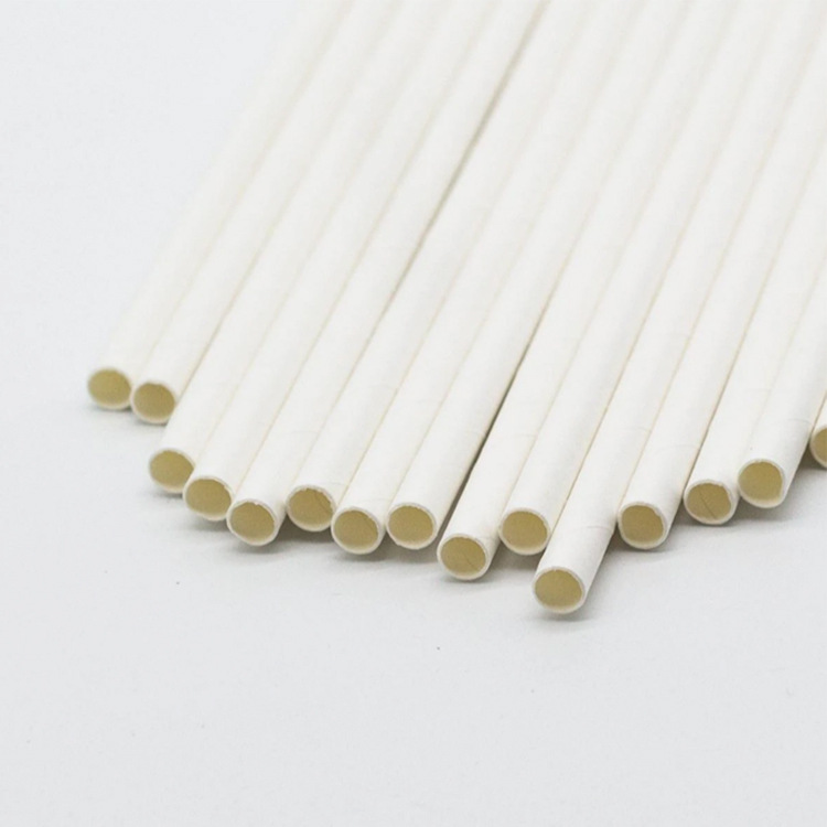 Large Caliber Milk Tea Paper Straw 10MM*210MM Prongs Individually Packed