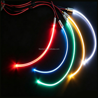 Moteur LED monocouleur 12V 1.5W pour éclairage périphérique latéral de voiture à fibre optique avec fil optique à émission latérale