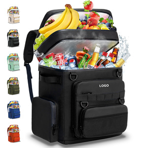 Sac à dos isotherme réutilisable en PU portable, imperméable, grande capacité <span class=keywords><strong>pour</strong></span> le déjeuner, le camping, les voyages, les pique-niques, la randonnée - Product Image 1