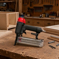Pistolet à clous pneumatique F50 10-50 mm, capacité de 100 clous, pour travaux de menuiserie intensifs, menuiserie en bois dur, décoration intérieure