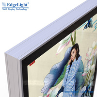 Boîte lumineuse LED magnétique double face ultra-mince en acrylique et alliage d'aluminium pour affichage de prix et publicité dans les salons de thé