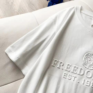 T-shirt de haute qualité pour hommes, impression en gros, t-shirt à motif en relief, t-shirt personnalisé en relief 3D, t-shirt graphique surdimensionné pour hommes - Product Image 3