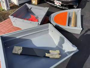 Bote de Pesca Plegable Portátil San-Tech con <span class=keywords><strong>Casco</strong></span> de Aluminio para Transporte en Auto, Alta Flotabilidad y Montaje Rápido, Material de PE Duradero - Product Image 3