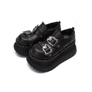 Zapatos de tacón alto de plataforma única de moda para mujer, estilo plataforma de esponja con punta ancha, para caminar - Product Image 1