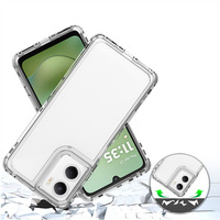 Étui de téléphone portable transparent en acrylique cristallin résistant aux chocs, protection intégrale 360° pour Motorola Moto G06 4G