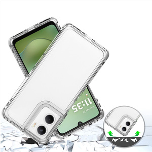 Funda Protectora Transparente de Acrílico Cristalino Resistente a Impactos, Protección Completa de 360 Grados para Teléfono Celular <span class=keywords><strong>Motorola</strong></span> Moto G06 4G - Product Image 4