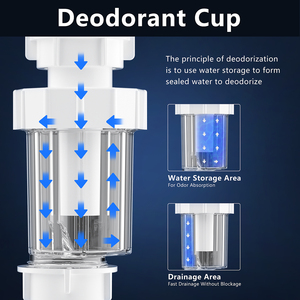 Haute qualité main siphon salle de bain armoire lavabo déodorant <span class=keywords><strong>tuyau</strong></span> d'égout <span class=keywords><strong>bassin</strong></span> égouttoir <span class=keywords><strong>tuyau</strong></span> de déchets - Product Image 3