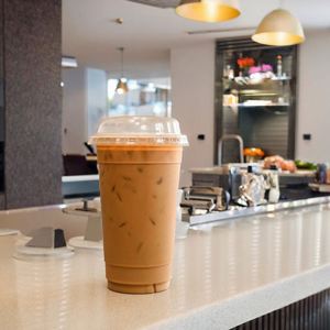Customized Disposable PET <b>PLA</b> Cups with Lids Clear Embossed Printing Logo Boba Coffee and Cold Drinks - Product Image 3