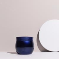 Pot en plastique rond bleu PET de 100 ml, 250 ml, 500 ml, 1000 ml pour masque capillaire et crème pour le visage avec couvercle