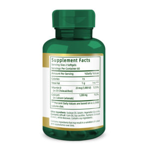 Kapsul kalsium 120 organik dengan Vitamin D3 kesehatan tulang, suplemen kalsium dan Vitamin <span class=keywords><strong>D</strong></span> untuk dewasa - Product Image 2