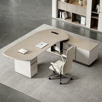 Meubles de bureau modulaires en forme de L pour la maison et le bureau, bureau de direction écologique pour PDG et managers