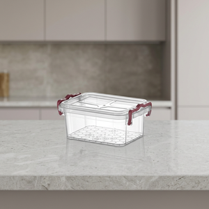 Recipiente Rectangular de Plástico de 0.30L con Cierre, Transparente, Brillante, Ecológico, Multifuncional, Mini Recipiente para Despensa, Sostenible, Clásico, para Alimentos Frescos - Product Image 3