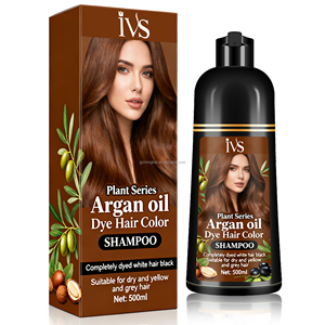 Champú Tinte para el Cabello <span class=keywords><strong>Color</strong></span> Negro Marrón con Aceite de Argán, Cubre las Canas, Sin Manchas en la Piel, para Hombres y Mujeres, Sin Amoníaco ni PPD, OEM - Product Image 4