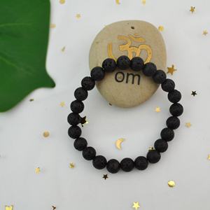 Cuentas de piedras preciosas naturales de 8mm de alta calidad y pulsera de piedra de lava Cuentas de equilibrio curativo natural y piedra natural <span class=keywords><strong>para</strong></span> hombre - Product Image 5